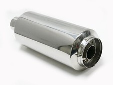 Obx Stainless Muffler Howitzer Series 2.5 Short Straight Cut Tip Fits Universal