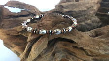 Men's Women's Magnetic Hematite Copper Silver Single Bracelet