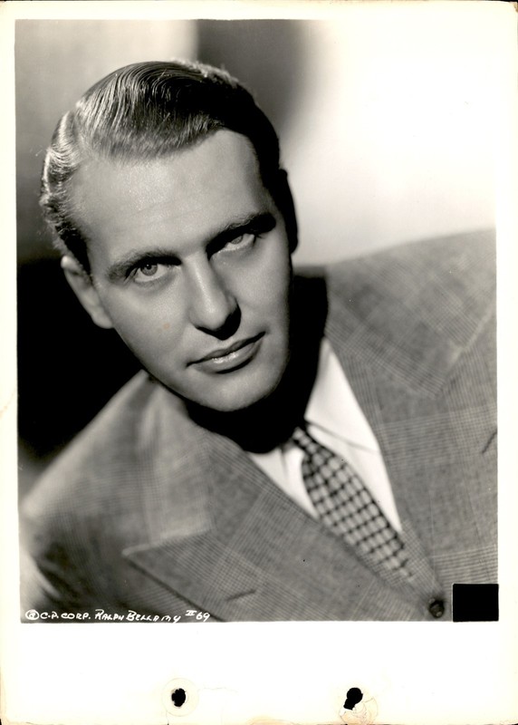 LMPE39 Original Keybook File Photo HANDSOME 1930s-40s ACTOR RALPH BELLAMY
