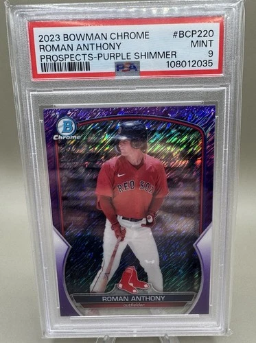 2023 Bowman Chrome Prospects Roman Anthony Purple Shimmer Refractor /250 PSA 9