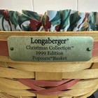 Longaberger Basket Christmas Collection Edition 1999 Popcorn w/ Fabric & Plastic — photo 3