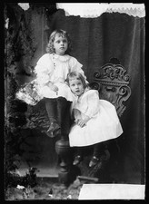 Photo:Two Young Girls Portrait 1890s