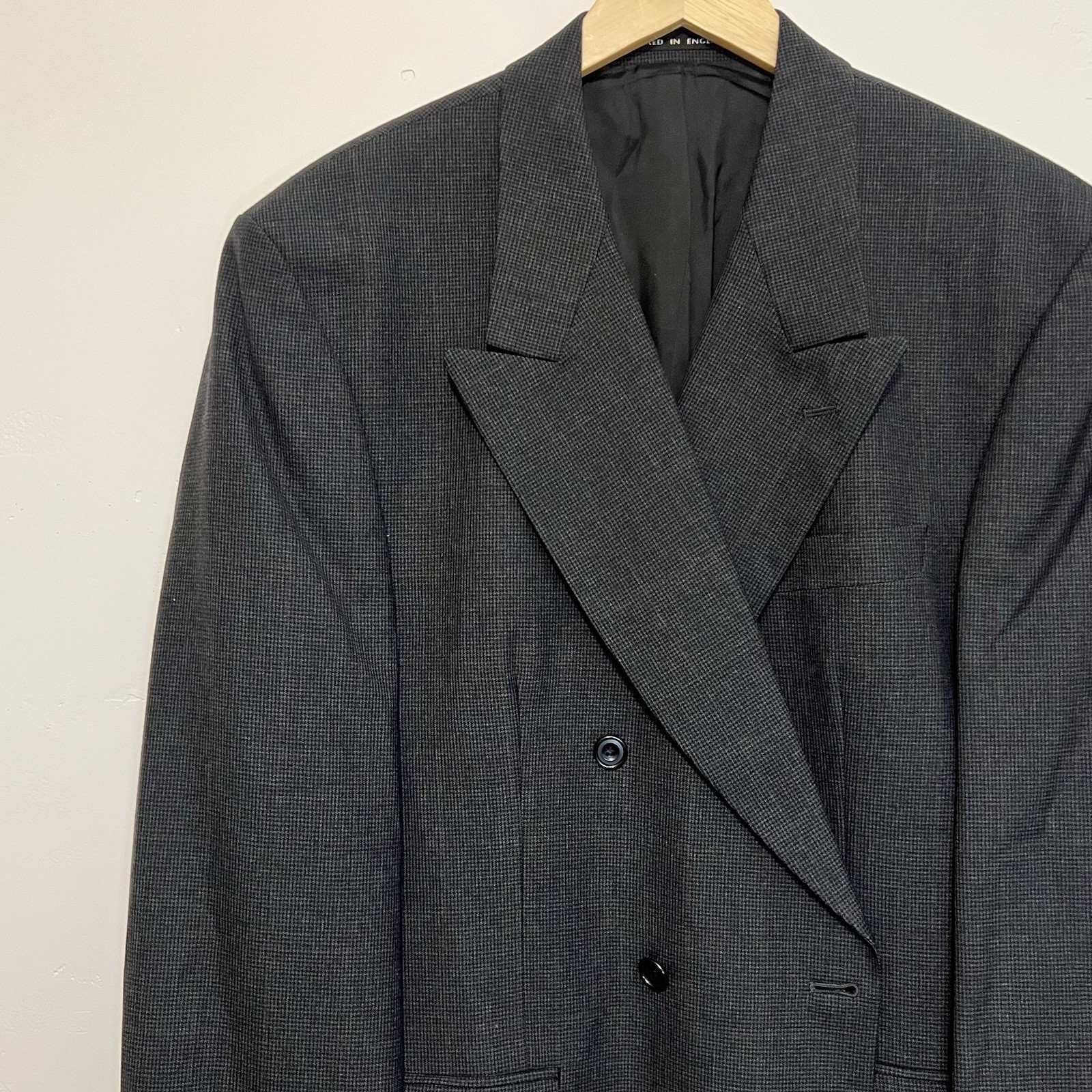 Vintage Men’s Double Breasted Suit Jacket Alexandre London Savile Row Size 44R image 3