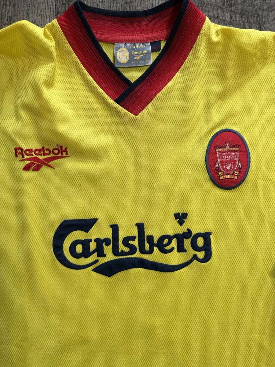 激レア リーボック 98/99 リヴァプールFC オーウェン ユニフォーム M Michael Owen Liverpool Reebok 1997/98 Away Jersey Men's Size XL 46