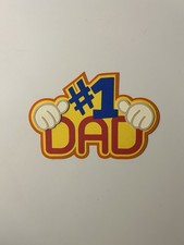  1 Dad Handmade Scrapbook Title Die Cut Paper Pieced Die Cut