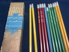 Vtg EAGLE Turquoise 6, 2 Blackfeet Indian Writing Co,10 Skilcraft. Estate Find