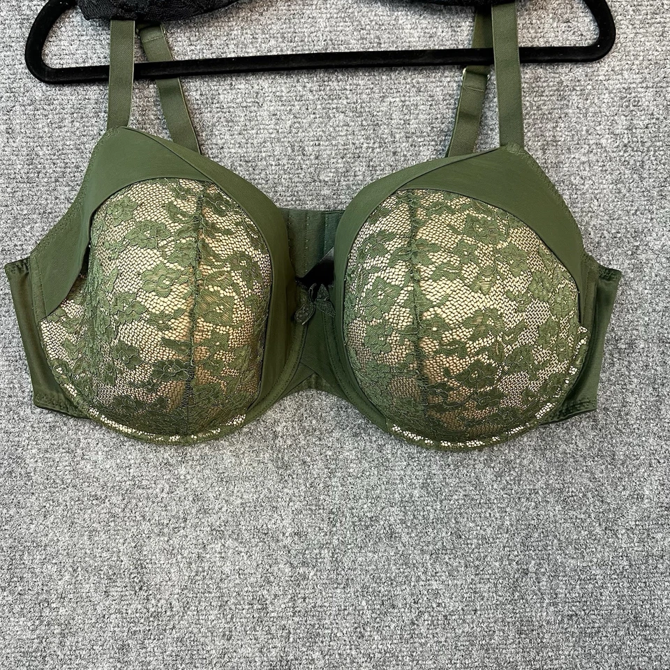 Lote de 2 Sujetadores 46DDD Adore Me Verde Encaje y Maternidad Maternidad Negro 46F  Foto 2 de 4