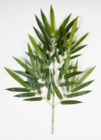 Artplants KüNstlicher Bambuszweig Benjiro, 45 BläTter, GrüN, 90Cm