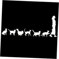 White The Latest Cat Lady Decor Car Auto Truck Window Decals Self-Adhesive