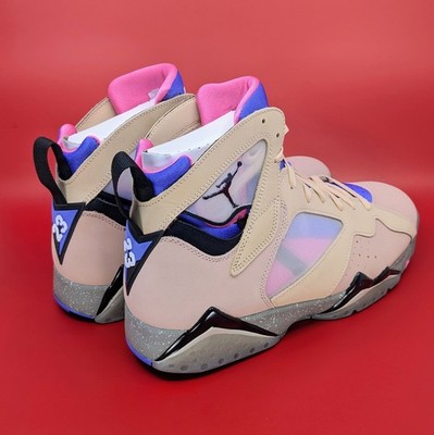 Air Jordan 7 Retro Sapphire Black Pink Sneakers Mens Size 13 Nike DJ2636-204