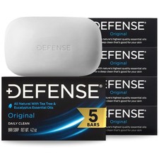 Defense Soap 5pk All Natural Tea Tree Bar Soap for Men