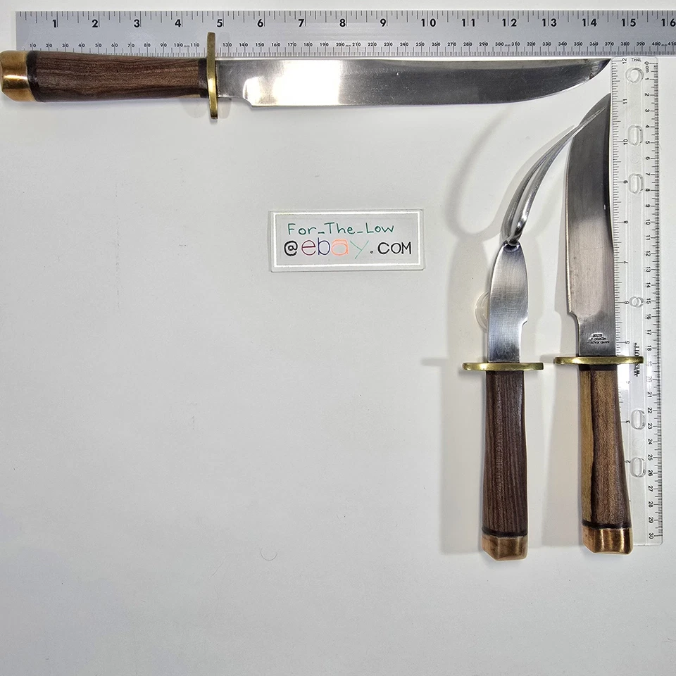 FRED BIZON feito à mão no México pela Bizon. Conjunto de garfo faca escultura caça luta - Imagem 2 de 4