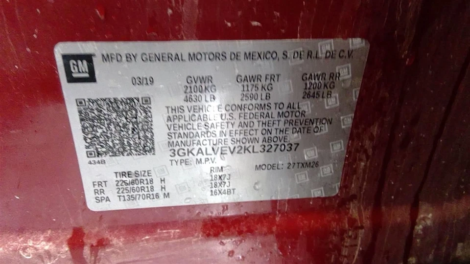 GMC Terrain 2019 2.5L Engine Brain Box 8516 - Изображение 4 из 4