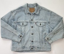 Levis 70507 4834 Vintage 90s Denim Trucker Jacket Light Blue Relaxed Fit Large