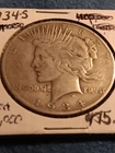 1934-S Peace Silver Dollar $1 Key Date Nice Detail 90% Silver Collector Coin