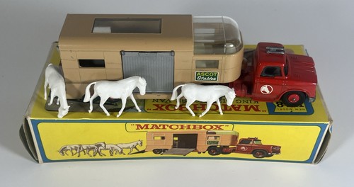Matchbox Lesney King Size K-18 Dodge Articulated Horse Van W Horses With Box - Picture 2 of 24