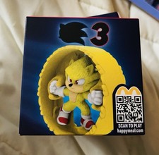 Sonic 3 Il Film Mcdonald's Gadget Happy Meal Sonic Giallo Roller Giallo