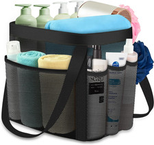 Mesh Shower Caddy Portable for Dorm College Room Essentials, 8-Pocket Large