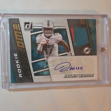 Jaylen Waddle  Panini 2021 Donruss  Rookie Auto Patch #RPJ-JWA /49 Dolphins