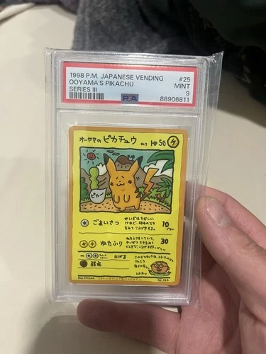 1998 Pokemon Japanese Vending Series III Ooyama's Pikachu 25 PSA 9 Mint