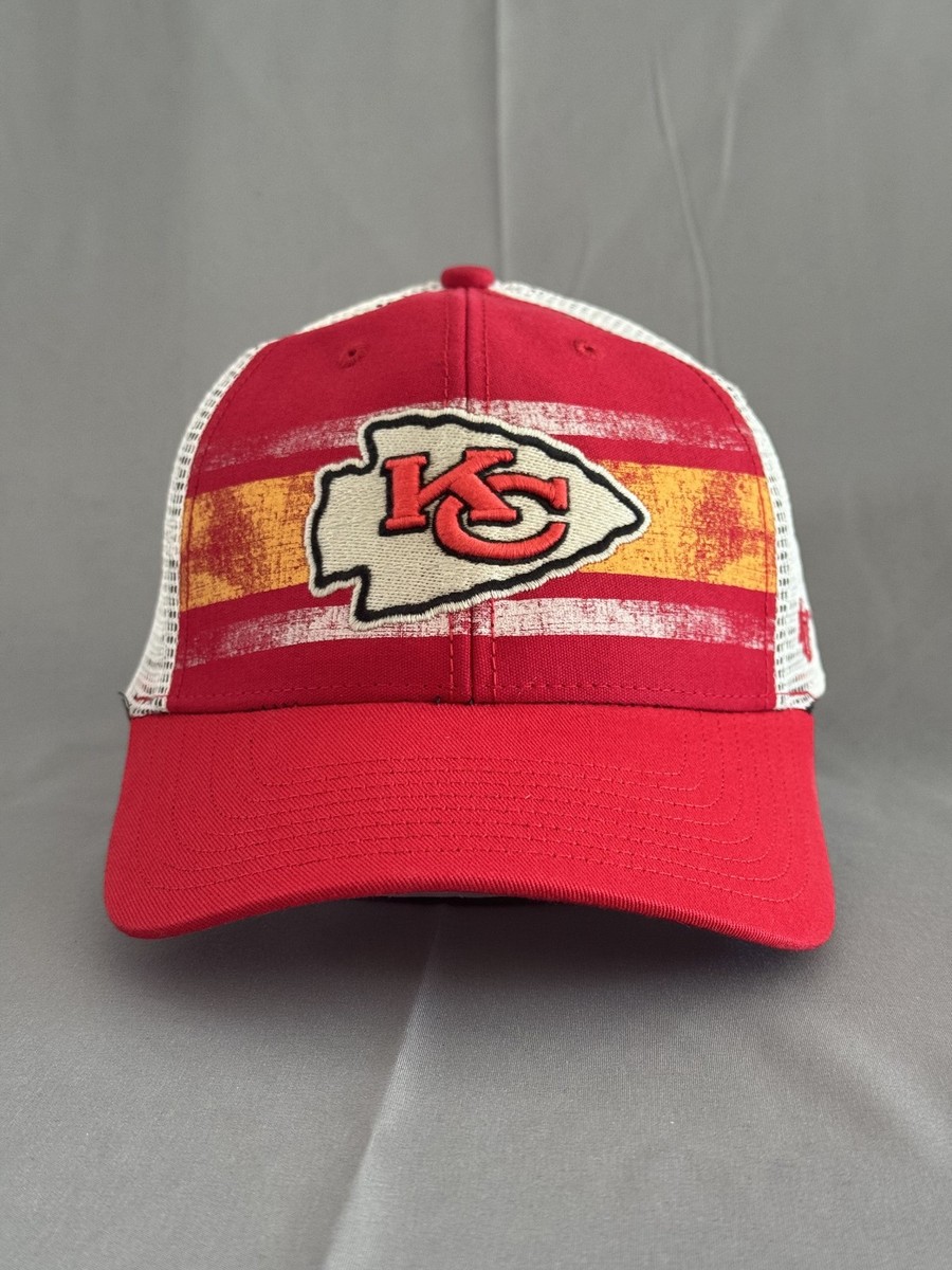 '47 Brand Kansas City Chiefs NFL Trucker Snapback Hat Red White Mesh C