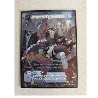Grand Archive Fragmented Spirit of Water Autographed CSR Spirit RDO 1st
