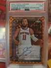 26 Topps Chrome Orange Geometric Refractor On-Card Auto Jalen Brunson 13/25 PSA9