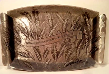 Wendell August Hammered Aluminum Bread Tray 11" x 7" Give Us This Day Matt 6:11