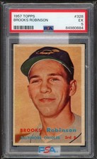 1957 Topps BROOKS ROBINSON ROOKIE Baltimore Orioles #328 PSA 5 EX Condition!