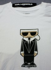 Karl Lagerfeld Paris Men White w Big Character Tuxedo Sunglasses SS Shirt NWT 1X