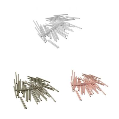 50 Stck. Silber/Roségold Röhre Zwischenring Perlen Rohrverbinder Schmuck Teile