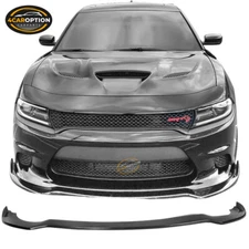 Fits 15-23 Dodge Charger SRT IKON Style Front Bumper Lip Spoiler Splitter PU
