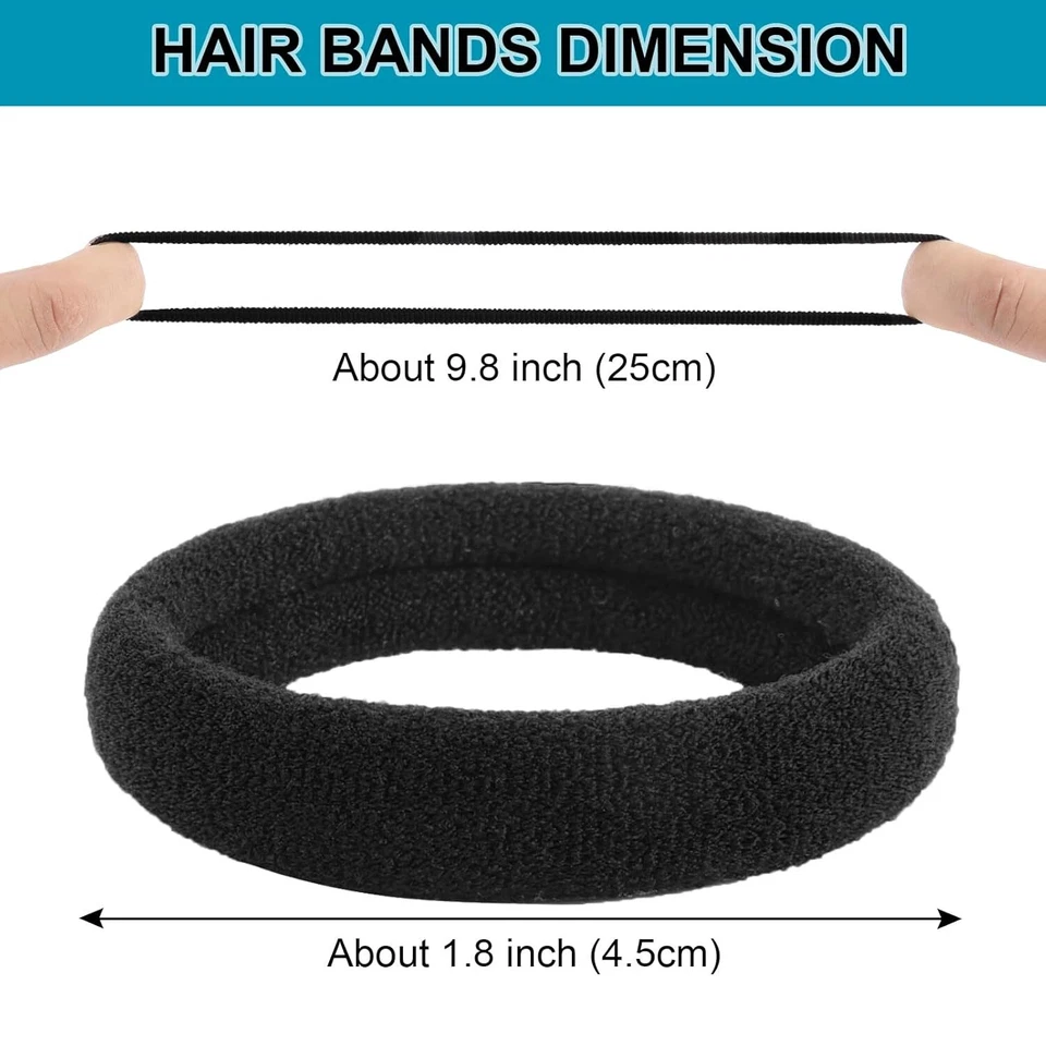 120Pcs Elastic Ponytail Holders,No Damage Cotton Hair Ties for Women Thick Hair - Image 3 of 4