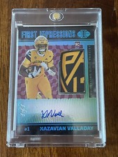 2023 Chronicles Illusions Draft Picks Xazavian Valladay 1/1 One Of One Rookie