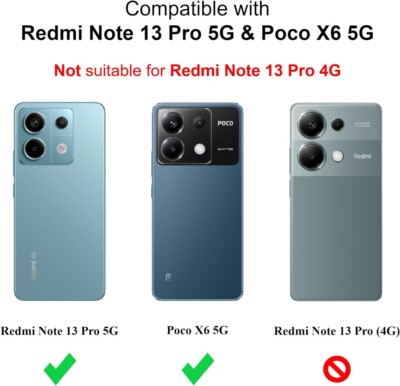 Custodia Per Xiaomi Redmi Note 12 Pro Plus | Cover Trasparente Antiurto Con Paraurti TPU, Ricarica Wireless - 5