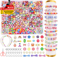 Perlen Zum AuffäDeln Kinder Geschenke Schmuck Diy Bastelnperlen Set ArmbäNder