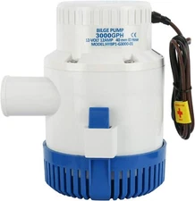 12V 3000GPH Automatic Bilge Pump Submersible Boat Bilge Pump Auto 40MM Outlet