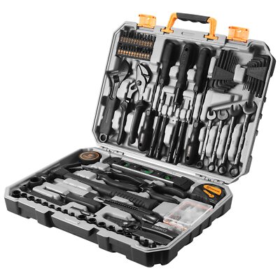 Tool Kit Set Box For Home Household With Drill Wrench Socket Basic Hand Tools S