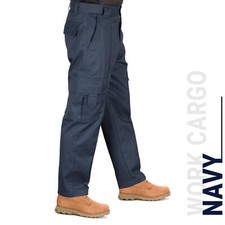 Mens Cargo Combat Work Trousers Pants Heavy Duty Work Wear Cargo Trousers UK