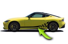 Checker Racing Side Stripes Graphics Decal Kit Fits - 2022 Nissan Z Fairlady