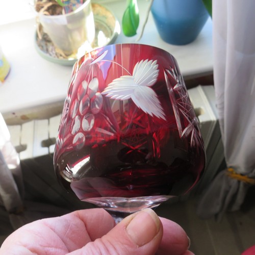 6 verres roemer de couleur en cristal de lorraine H 21,3 cm - Imagen 12 de 12