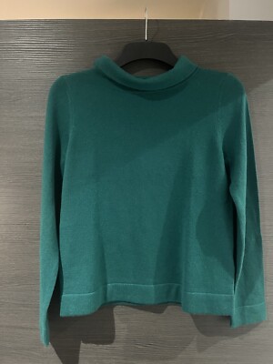 Hobbs Audrey Wool Cashmere Roll Neck Jumper In Agate Green XS BNWT RRP £95  UK