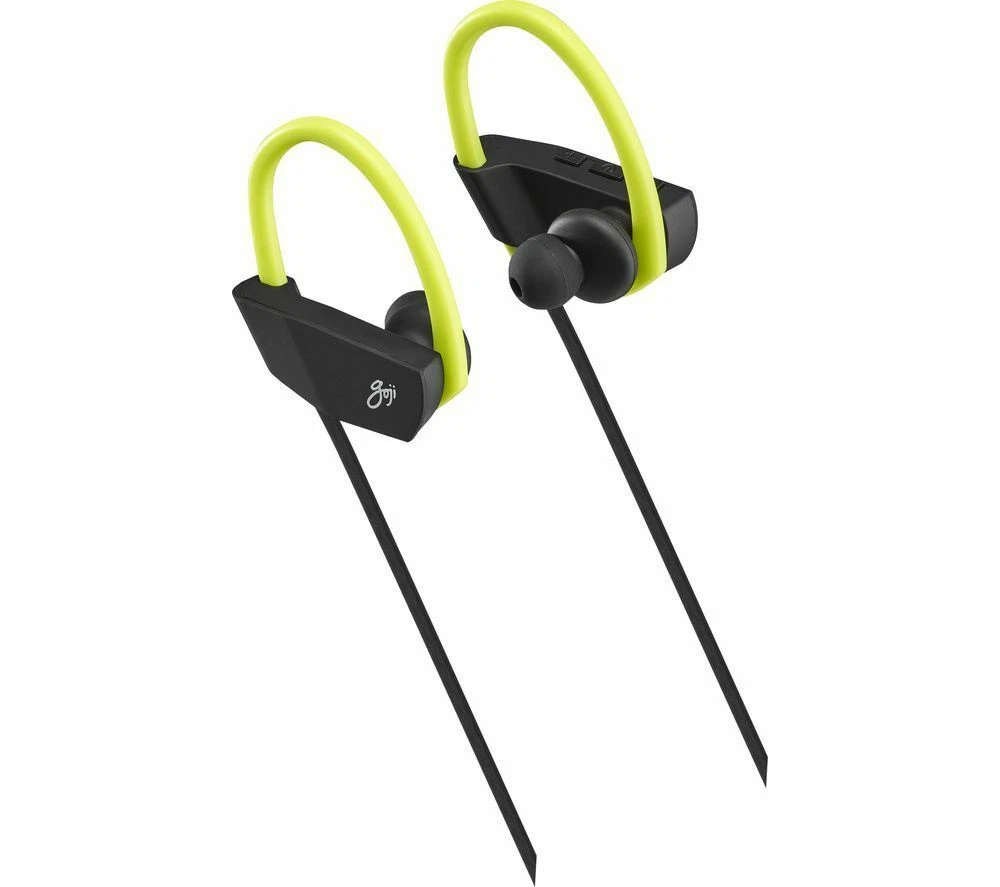 GOJI SPORT GSHOKBT18 Wireless Bluetooth Headphones Black Green