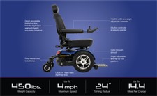 JAZZY Elite HD Bariatric 450 LB POWER WHEEL CHAIR