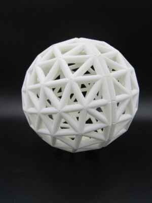 Geodesic Sphere Buckminister Fuller 3D Printed Geometric Model 6'' PICK COLOR