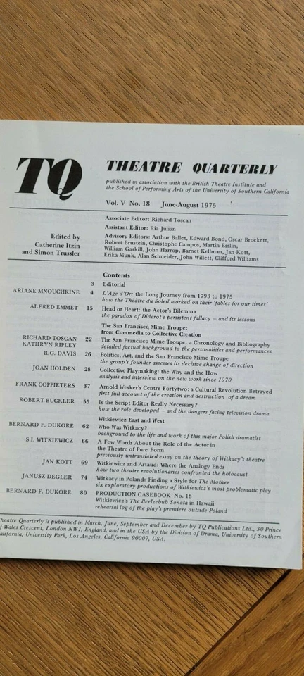 Theatre Quarterly Magazine 1975 - San Francisco Mime Troupe etc.... - Image 2 of 4
