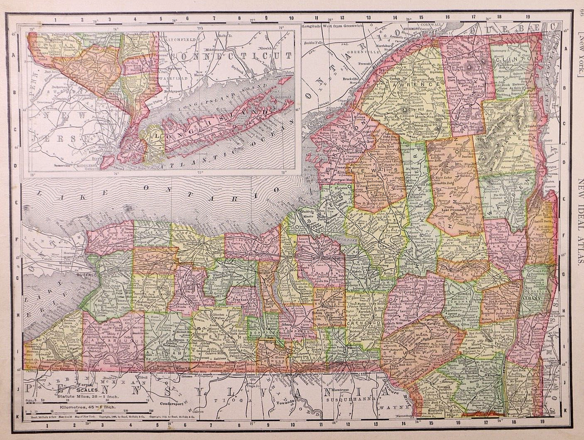 1910 Map ~ NEW YORK - LONG ISLAND ~ Free S&H (11x14) | eBay