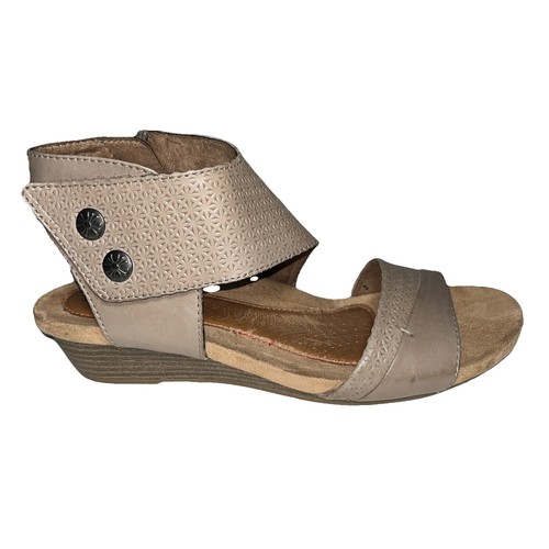 Rockport Cobb Hill Judson Wedge Sandal Size Peep Toe Slingback