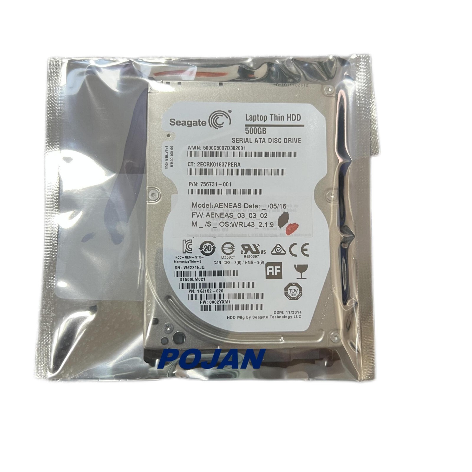 B9E24-67030 Hard Disk Drive Fit For HP Designjet T3500 MFP 500G HDD W/HP FW New