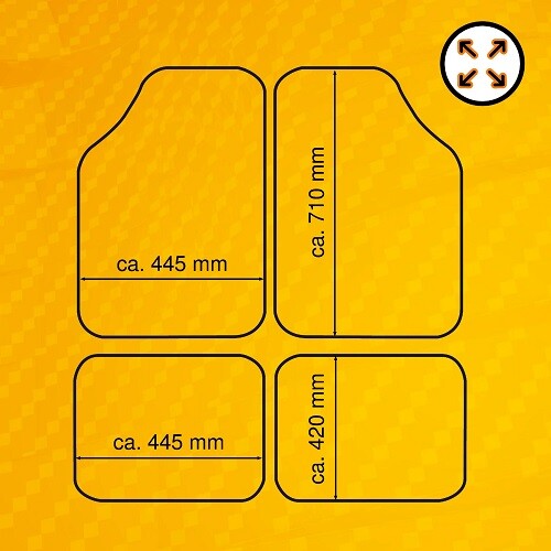 MTM Tappetini per Citroen C2 2003-2009 su Misura Sagomati come Originali, Battitacco in Moquette, Bordo Antiscivolo, cod. One 568